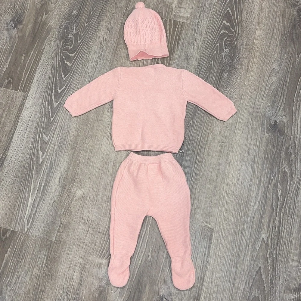 Mayoral Pink Knit Sweater Three Piece Matching Set